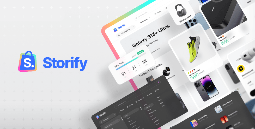Storify storefront and analytics views side by side
